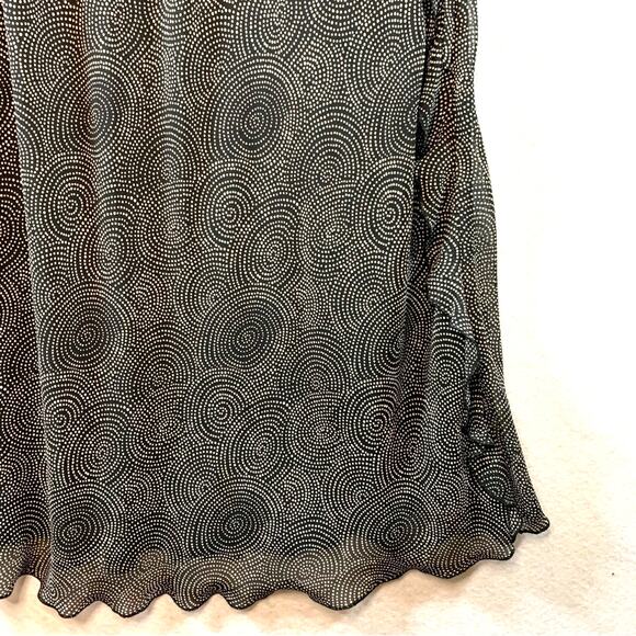 Jillian‎ Jones Chiffon Wrap Midi Dress Sz 8 Celestial Feminine Flowy Ruffle - Picture 4 of 12